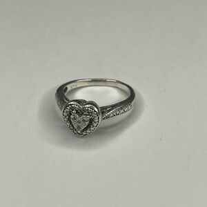 Heart-Shaped .925 Sterling Silver Ring